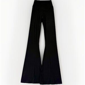 OFFLINE Aerie Women's Small Tall Flare Hi Rise Black Leggings Pants Long Inseam